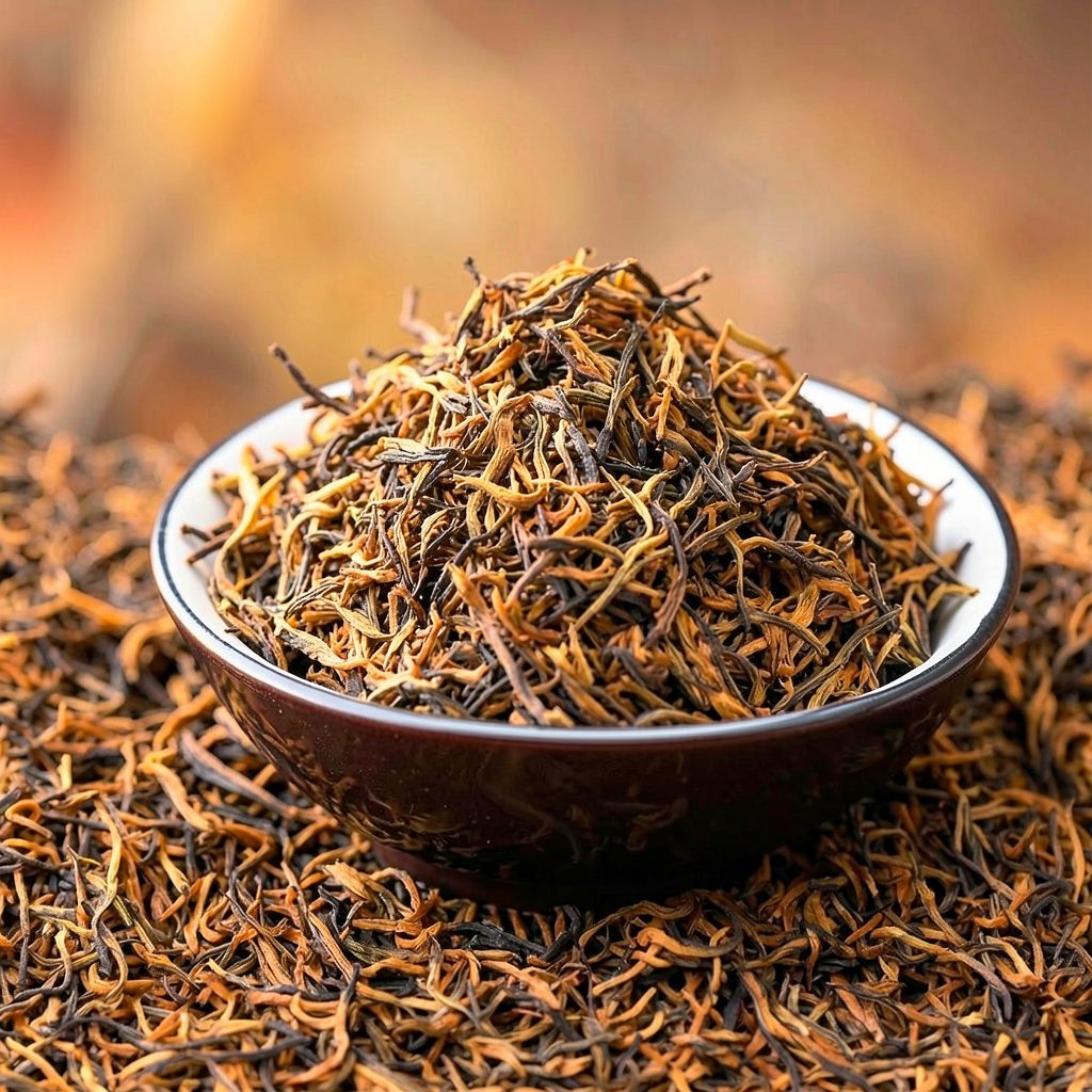 Jin Jun Mei golden eyebrow black tea loose leaf for premium hotel tea service in Dubai